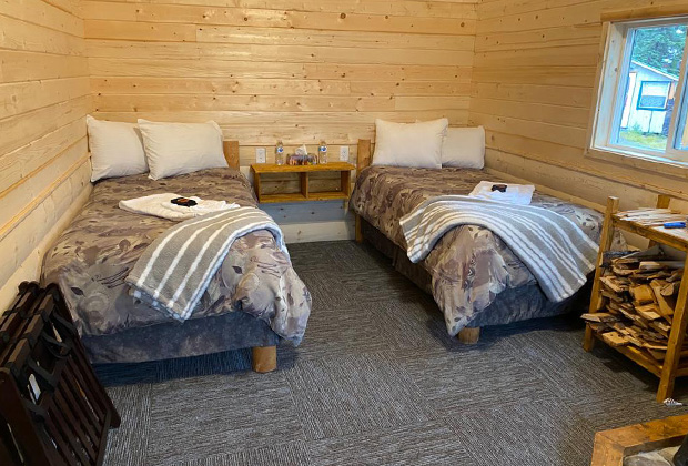 Interior of the cabins at Misaw Lake Lodge