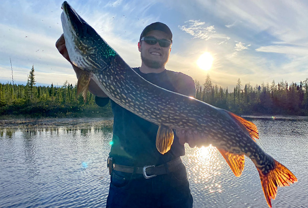 Large Pike caught at Misaw Lake Lodge